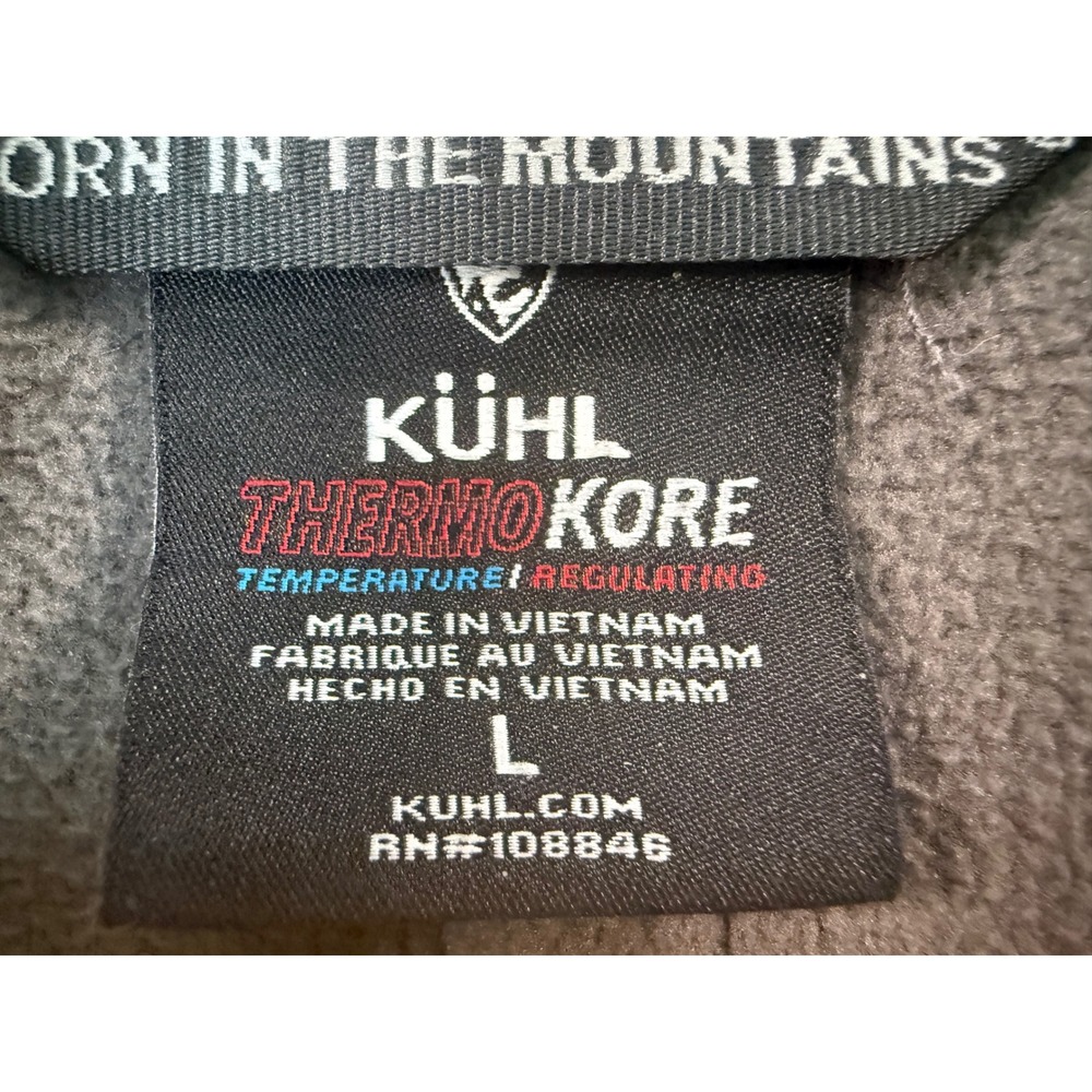 Kuhl ThermoKore Gray 1//4 Zip Sweater Pullover Wool Blend Fleece Outdoors Sz L - Picture 13 of 16
